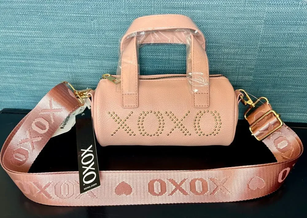 NWT - XOXO Mini Pink Barrel Bag - Vegan Leather
